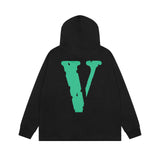 Vlone Hoodie Green Big V Hooded