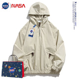 Nasa Jacket Solid Color Hoodie Workwear Jacket Men's Fashion Brand Loose Casual