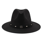 Walter White Fedora Men's and Women's Neutral Wool-like Felt Cap Black Top Hat British Jazz Hat Woolen