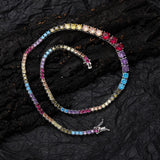 Zircon necklace colorful gradient size