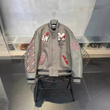 Unisex Baseball Jersey PU Leather Off-W