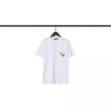 CHH Chrome Heart T Shirts Croix Cross Color Leather Printed Short Sleeve T-Shirt