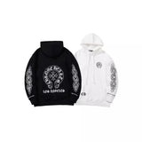 CHH Chrome Heart Hoodie Crow CH Autumn and Winter Trend Brand Sanskrit Cross Hooded Sweater Loose