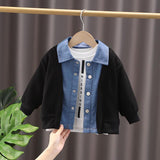 Boy Jacket Boys' Fashion Korean Style Fall Denim Jacket Loose Casual