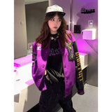 Unisex Baseball Jersey gradual change embroidered print jacket