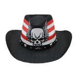 Walter White Fedora Western Cowboy Hat Black Men's Outdoor Skull Straw Hat