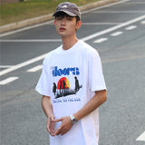 Rock Star T Shirt the Doors Waiting for the Sun T-shirt Rock Loose American Short Sleeve