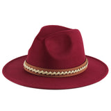Walter White Fedora Men's and Women's Autumn and Winter Felt Hat Fur Felt Hat British Fashion Casual