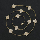 Zircon necklace adjustable cross necklace