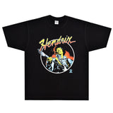 Rock Star T Shirt Jimi Hendrix T-shirt Rock Loose Vintage Short Sleeve