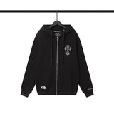 CHH Chrome Heart Hoodie Overlap Phantom Cross Zip Hooded Jacket