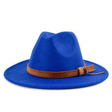 Walter White Fedora Solid Color Top Hat Versatile Fedora Hat British Style Big Brim Woolen Hat