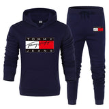 Tommy T Hoodie Casual Sports Suit Sweatpants