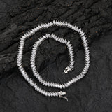 Zircon necklace marquise single row tennis chain