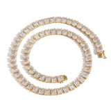 Zircon necklace square zircon necklace