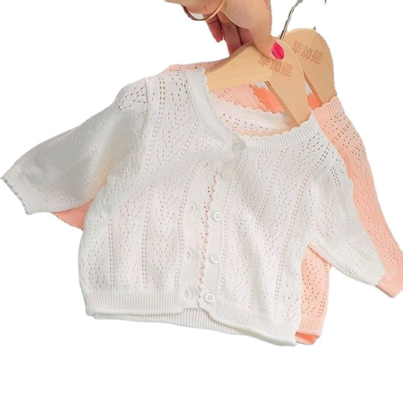 Boy Jacket Summer Sun Protection Shirt for Air Conditioned Rooms Clothing Thin Coat Long Sleeve Knitted Coat