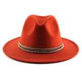 Walter White Fedora British Gentleman Fedora Hat Men's and Women's Woolen Felt Top Hat Fashion Simple