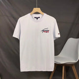 Tommy T Shirts Tommy Comfortable Cool Skin-Friendly Comfortable Embroidered Couple round Neck Short Sleeve T-shirt