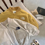 Boy Jacket Kids' Coat Spring and Autumn Color Embroidered Jacket Big Workwear with Pocket Baseball Uniform