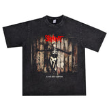 Rock Star T Shirt Slack Knot Vintage Distressed T-shirt Loose