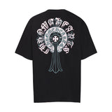 CHH Chrome Heart T Shirts Cross Print Short Sleeve T-Shirt Loose