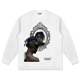 Hip Hop Rapper T Shirt Loose Printed Short Sleeve Men's Heavy T-shirt