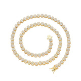 Zircon necklace Round tennis choker necklace