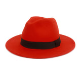 Walter White Fedora Fedora Hat Autumn and Winter Broad-Brimmed Hat Fashion Woolen Hat Men's and Women's Cashmere Felt Cap