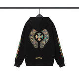 CHH Chrome Heart Hoodie CH Home Kro Sword Sanskrit alphabet print crew neck sweater