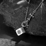 Chrome Heart Necklace Dice Pendant Male