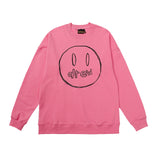 Drew House Sweatshirts Unisex Sketch Smiley Face Crew Neck Sweatshirts