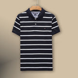 Tommy T Shirts Tommy Striped Summer Polo Shirt Cotton Short Sleeve T-shirt Casual