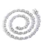 Zircon necklace square zircon tennis chain