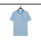 CHH Chrome Heart T Shirts Poison Home Stripe Jacquard Embroidery Short Sleeve Couple T-Shirt