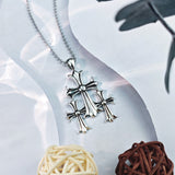 Chrome Heart Necklace Cross Pendant Necklace