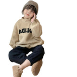 Girl Jacket Girls' Sweater Half Velvet Hoodie