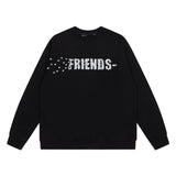 Vlone Sweatshirts Autumn and Winter Small Plane Letter Pattern