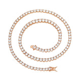 Zircon necklace single row necklace