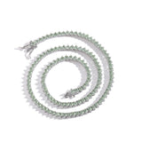 Zircon necklace apple green tennis chain