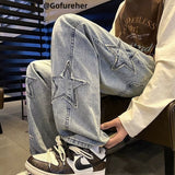 Unisex Jeans Autumn/Winter Retro Straight Loose Wide Leg Pants Casual Pants