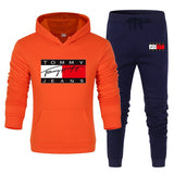 Tommy T Hoodie Casual Sports Suit Sweatpants