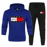 Tommy T Hoodie Casual Sports Suit Sweatpants