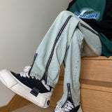 Unisex Jeans Design Straight Pants Casual Trousers