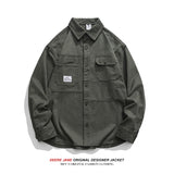 Men's Long-Sleeve Shirt Men's Spring Loose Jacket
