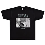 Rock Star T Shirt T-shirt Nirvana Band Rock Loose Vintage Print Short Sleeves