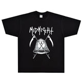 Rock Star T Shirt Midnight Farewell to Hell T-shirt Rock Band Retro Loose Vintage Short Sleeve