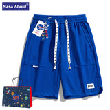 Nasa Shorts Men's Hong Kong Style Couple Casual Pants Women's Loose Sports
