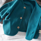 Boy Jacket Loose Western Style Long-Sleeved Cardigan Autumn Men's and Women's Cotton Casual Top Coat