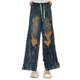 Unisex Jeans Vintage Washed Jeans Vibe Straight Pants