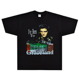 Rock Star T Shirt T-shirt Rock Singer Presley American Street Small Neckline Vintage Short Sleeve